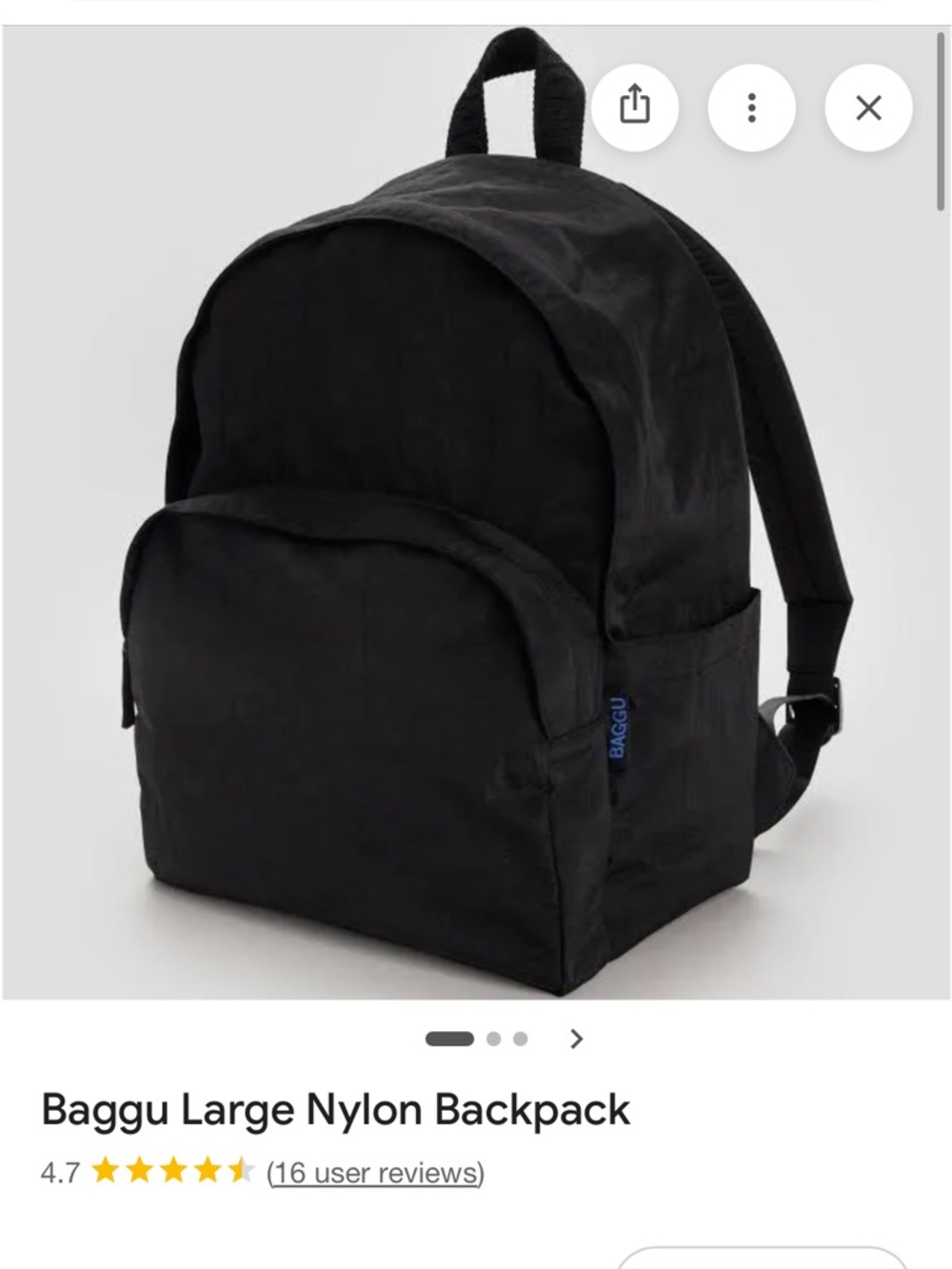 Baggu Large Nylon Backpack